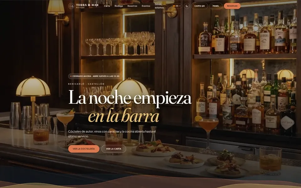 Demo de carta QR y reservas para restaurantes
