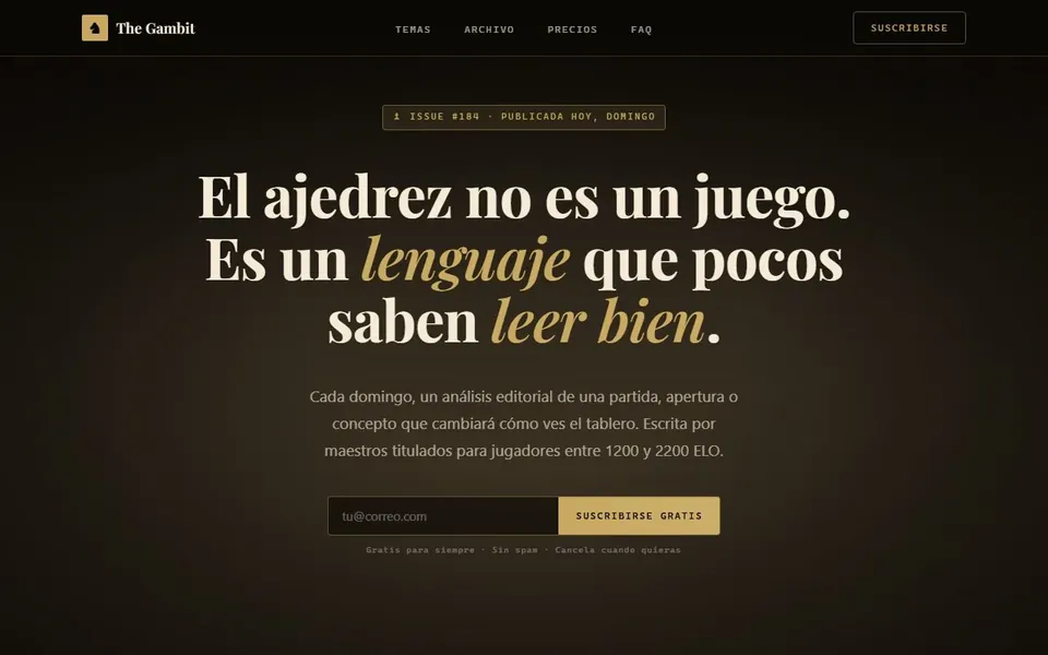 Web de ajedrez